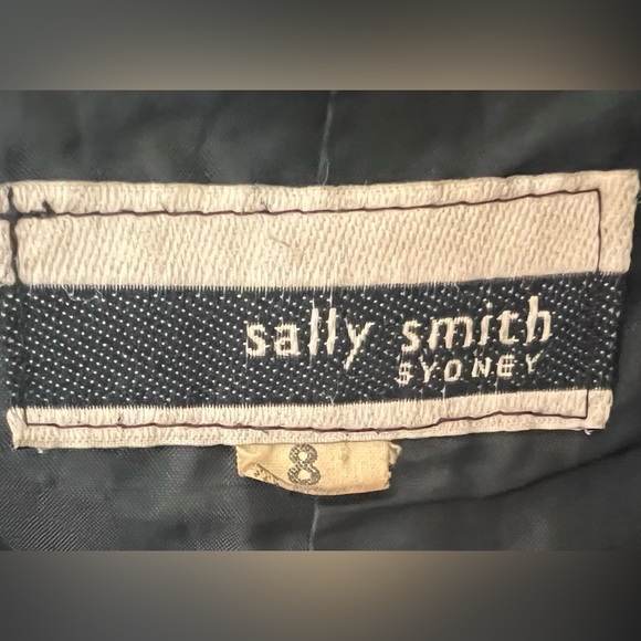 Sally Smith vintage fitted 100% High Quality Leather Black Button Up Jacket sz 4 - Picture 5 of 8
